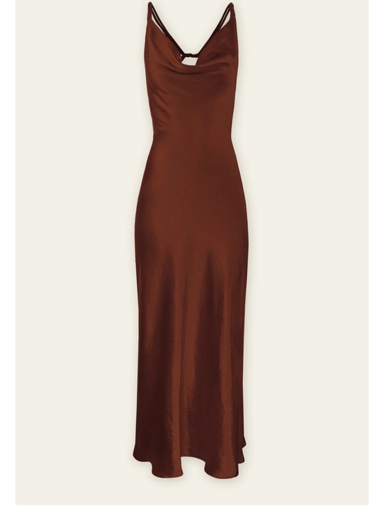 Dress Forum Dresses & Skirts - Elise Satin Cowl Maxi Dress by Dress Forum